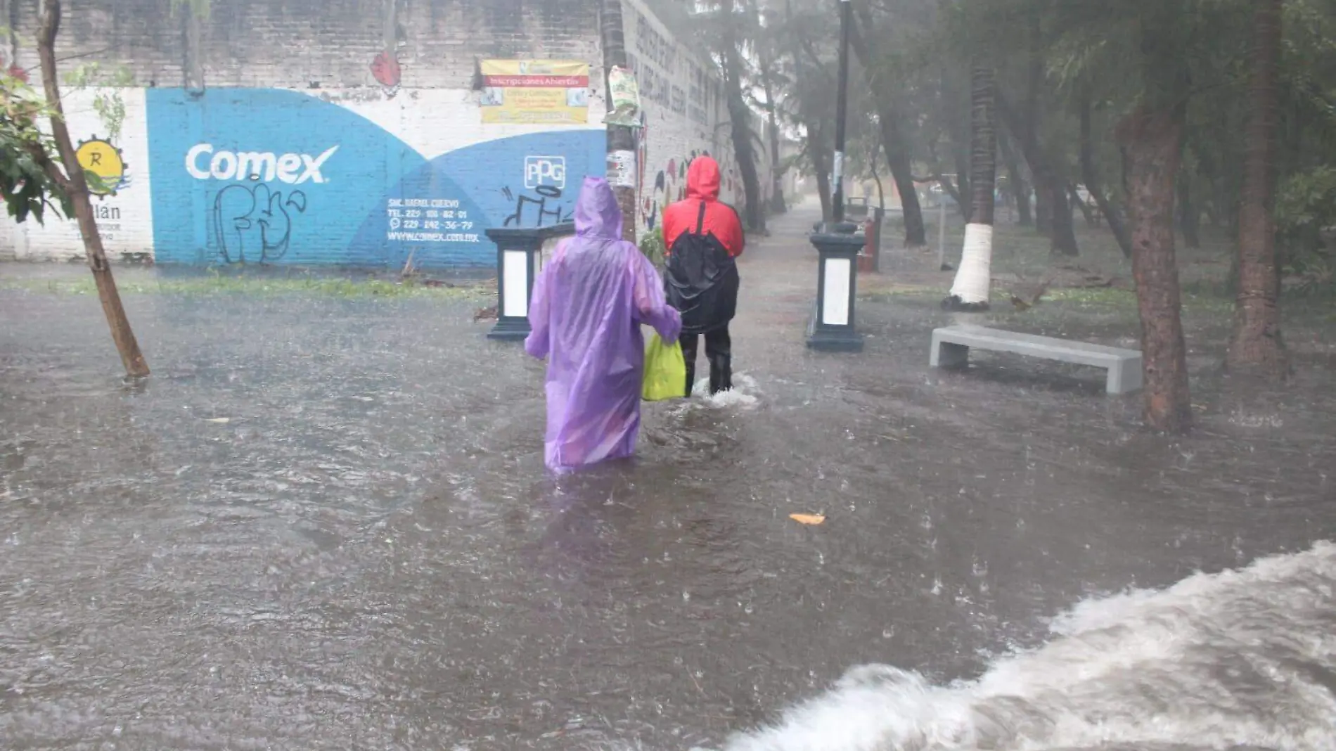 Calles inundadas de Veracruz 